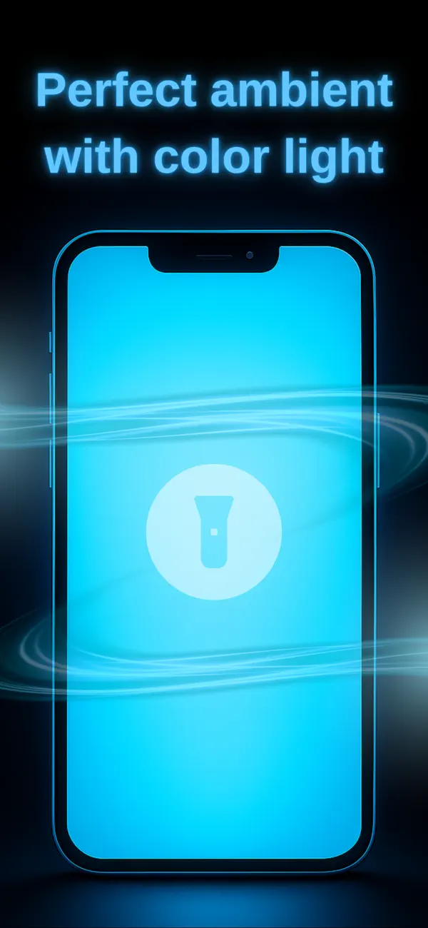 iPhone glowing soft blue as an ambient mood light